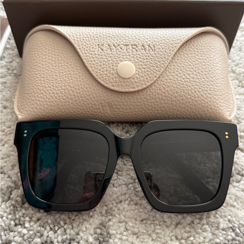 KayTran “Logan” low bridge sunglasses